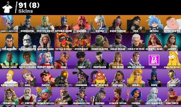 >>Conta Fortinite | 91 skins | Harley Quinn | ENTREGA AUTOMÁTICA!