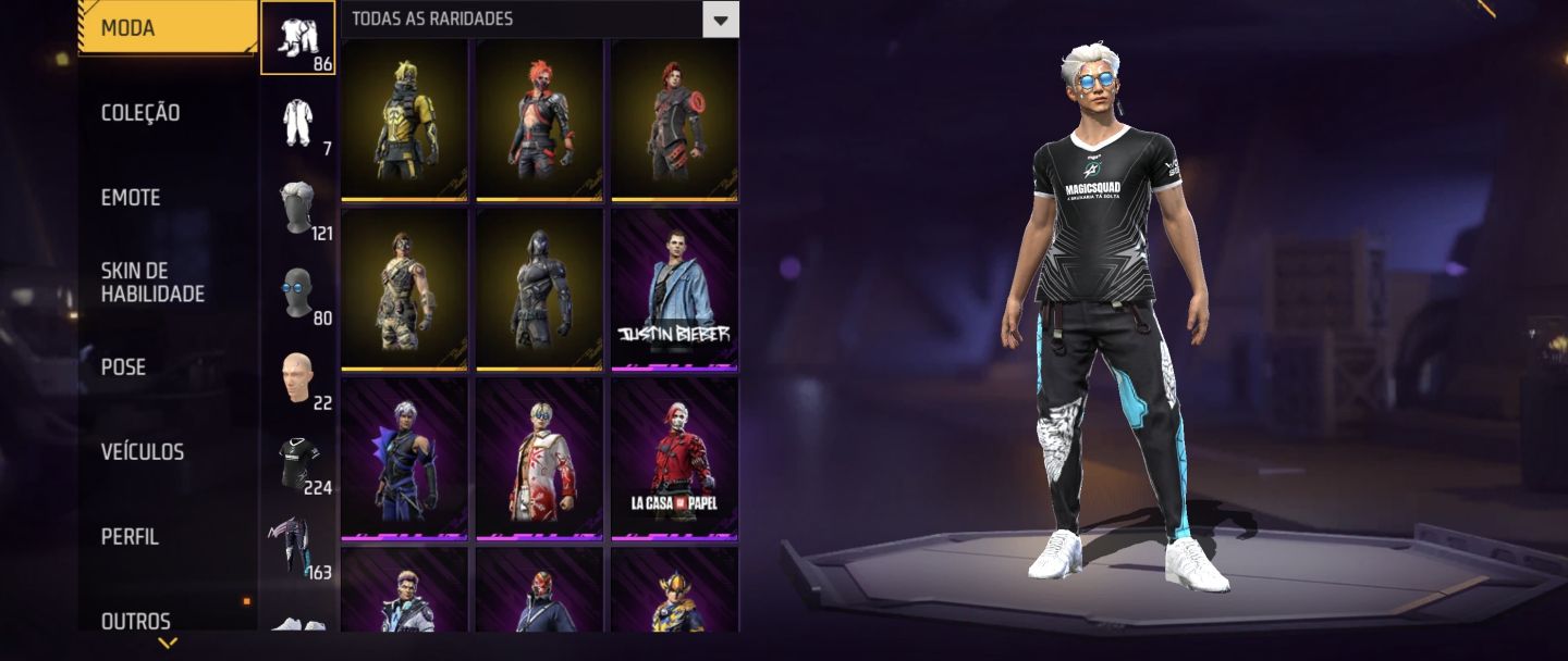 Conta Free Fire com Angelical Azul