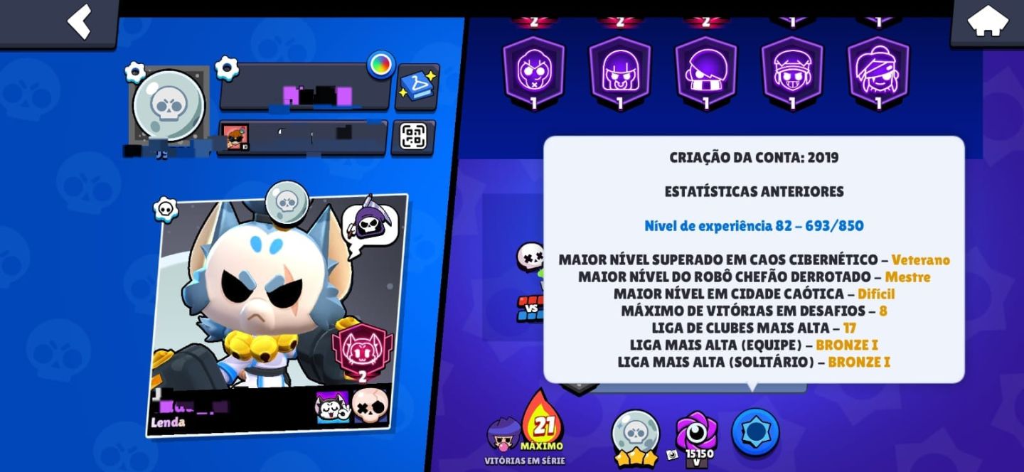 Conta de Brawl Stars 55k de troféus