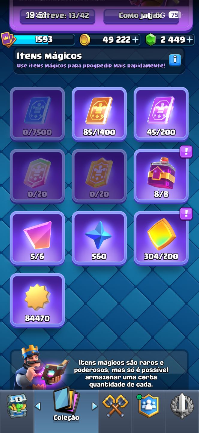 Conta de clash Deck de mega