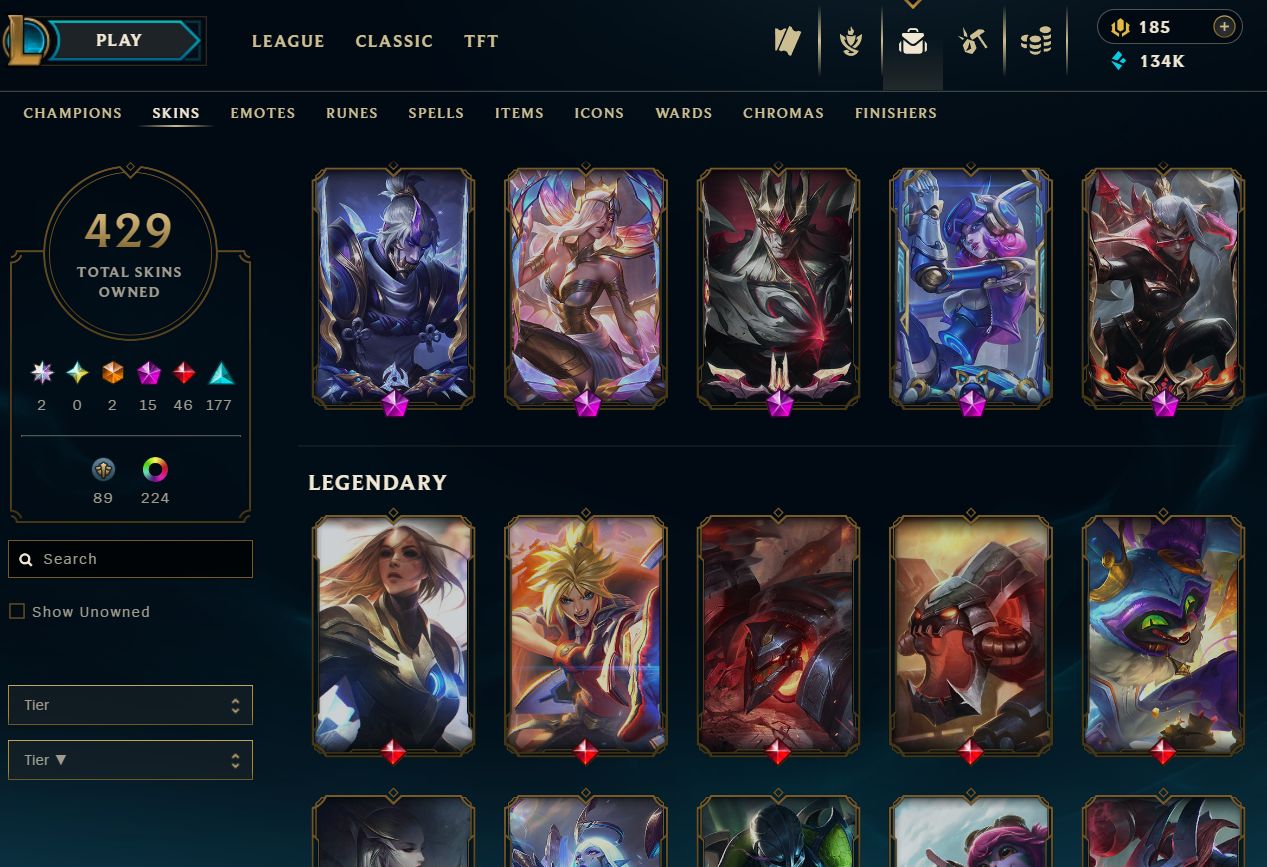 CONTA PREMIUM LOL | 429 SKINS | KAI'SA LENDA ASCENDIDA (HALL OF LEGENDS) |