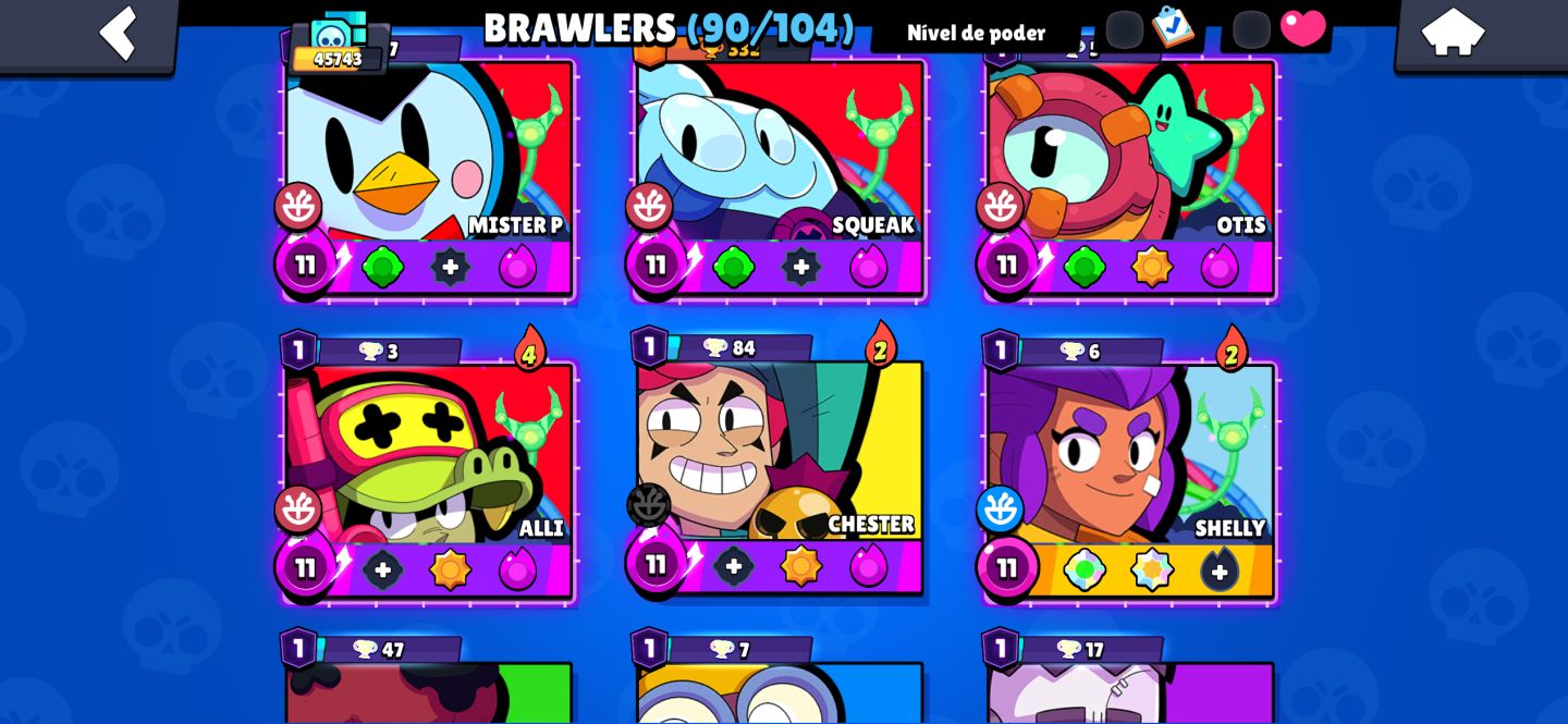 Conta de brawl stars, inumeras skins uma conta super completa.