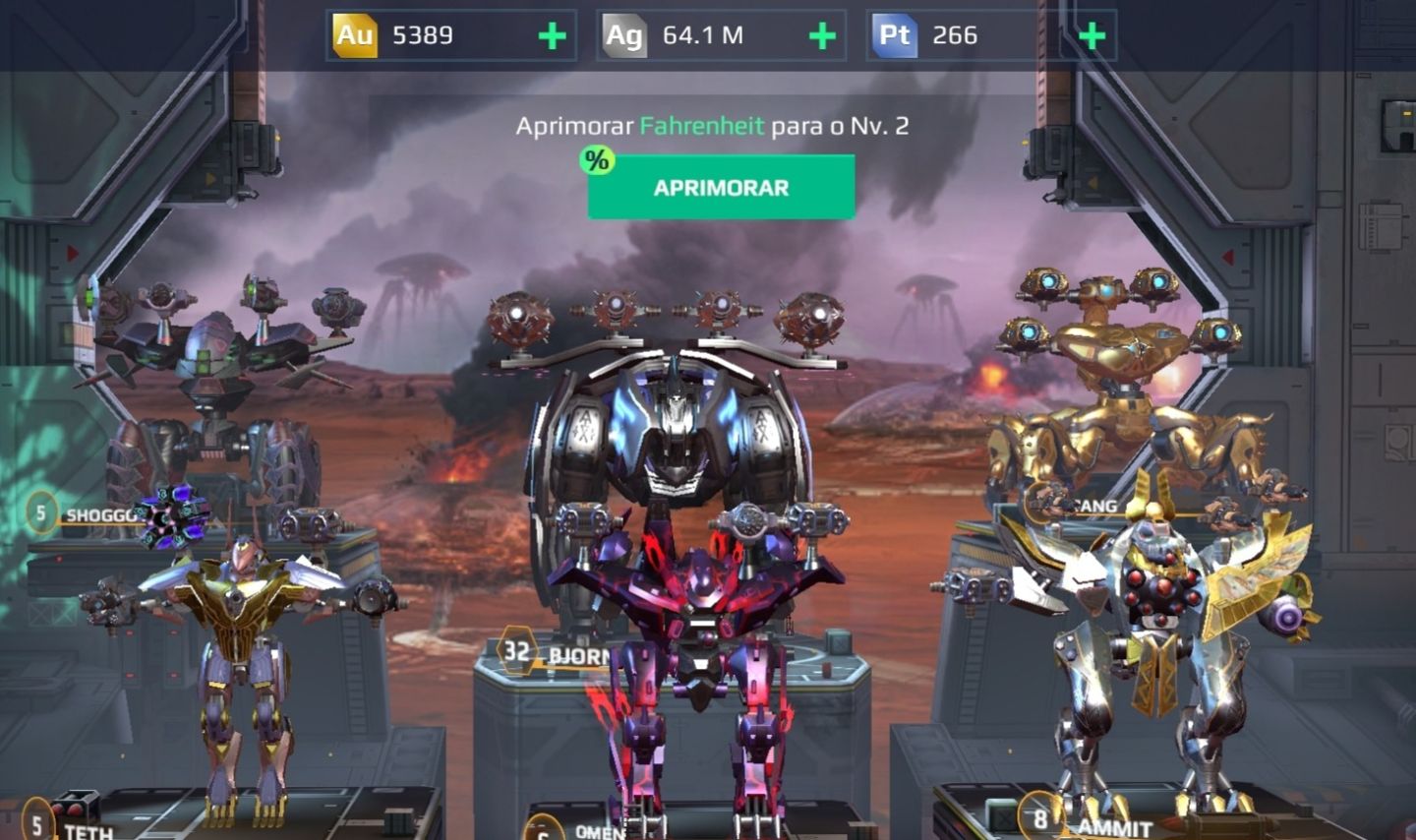 Conta war robots inicial