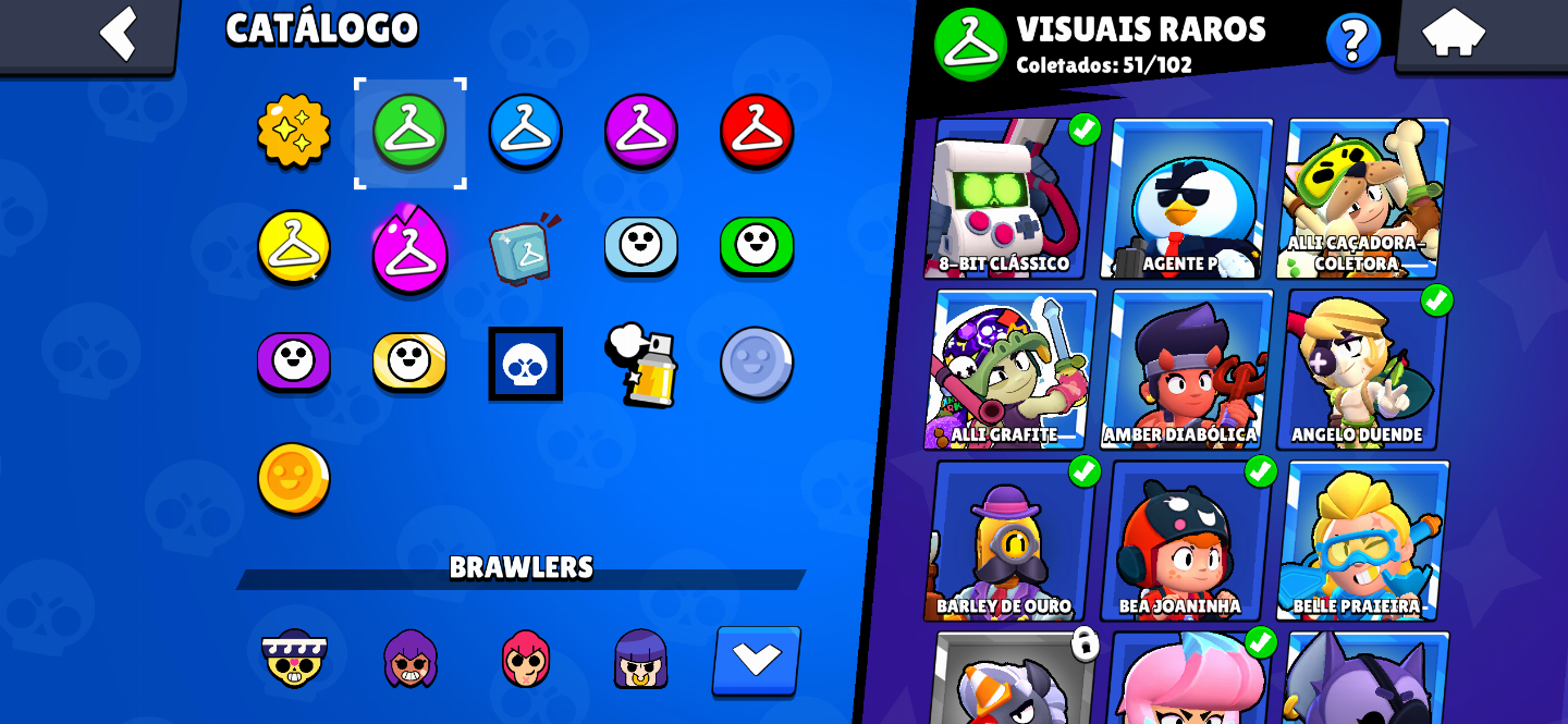 CONTA BRAWL STARS COM MUITOS BRAWLERS, SKINS, GEMAS, MOEDAS E BLINGS