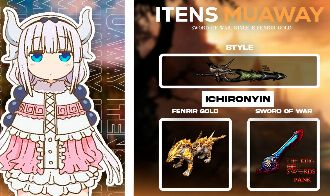 MUAWAY ITENS SWORD OF WAR, STYLE, E FENRIR GOLD