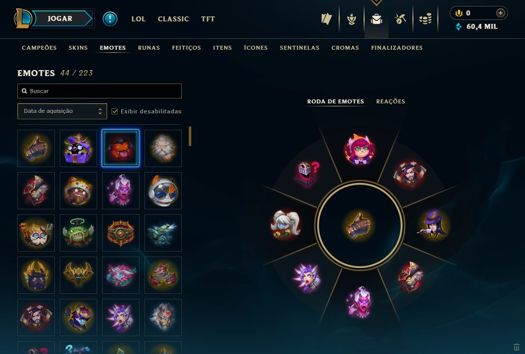 Conta LOL nível 96