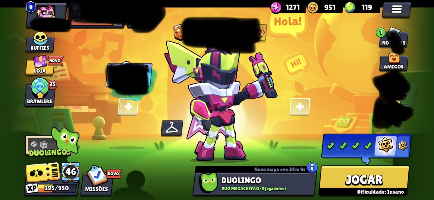 Conta de braw stars conta com varias skins miticas e epicas conta de 2023