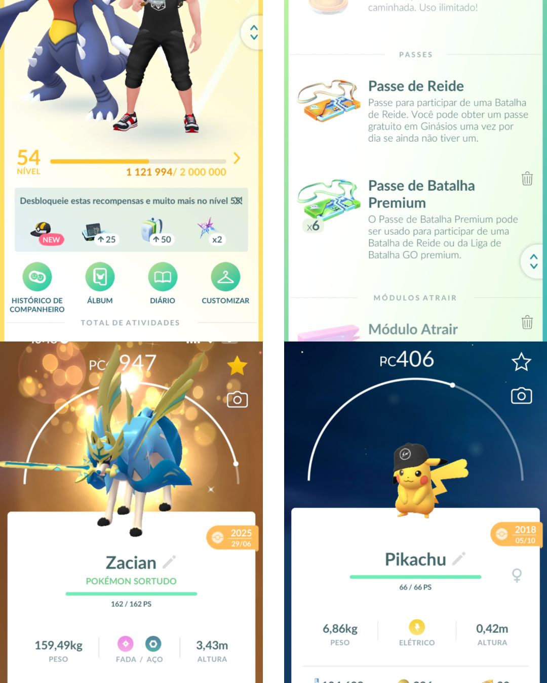 CONTA POKÉMON ANO 2018