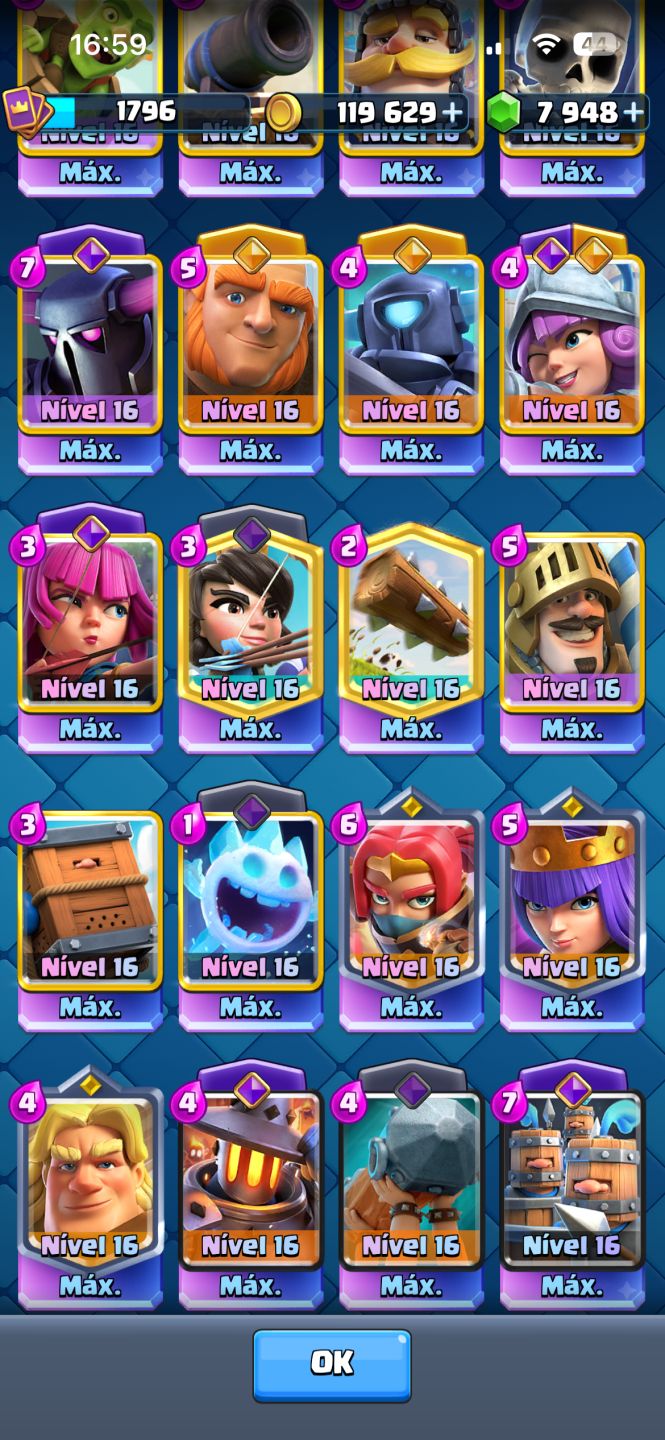 Conta de Clash royale com 7900 gemas