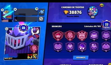Conta brawlstars 39k troféus 169 skins