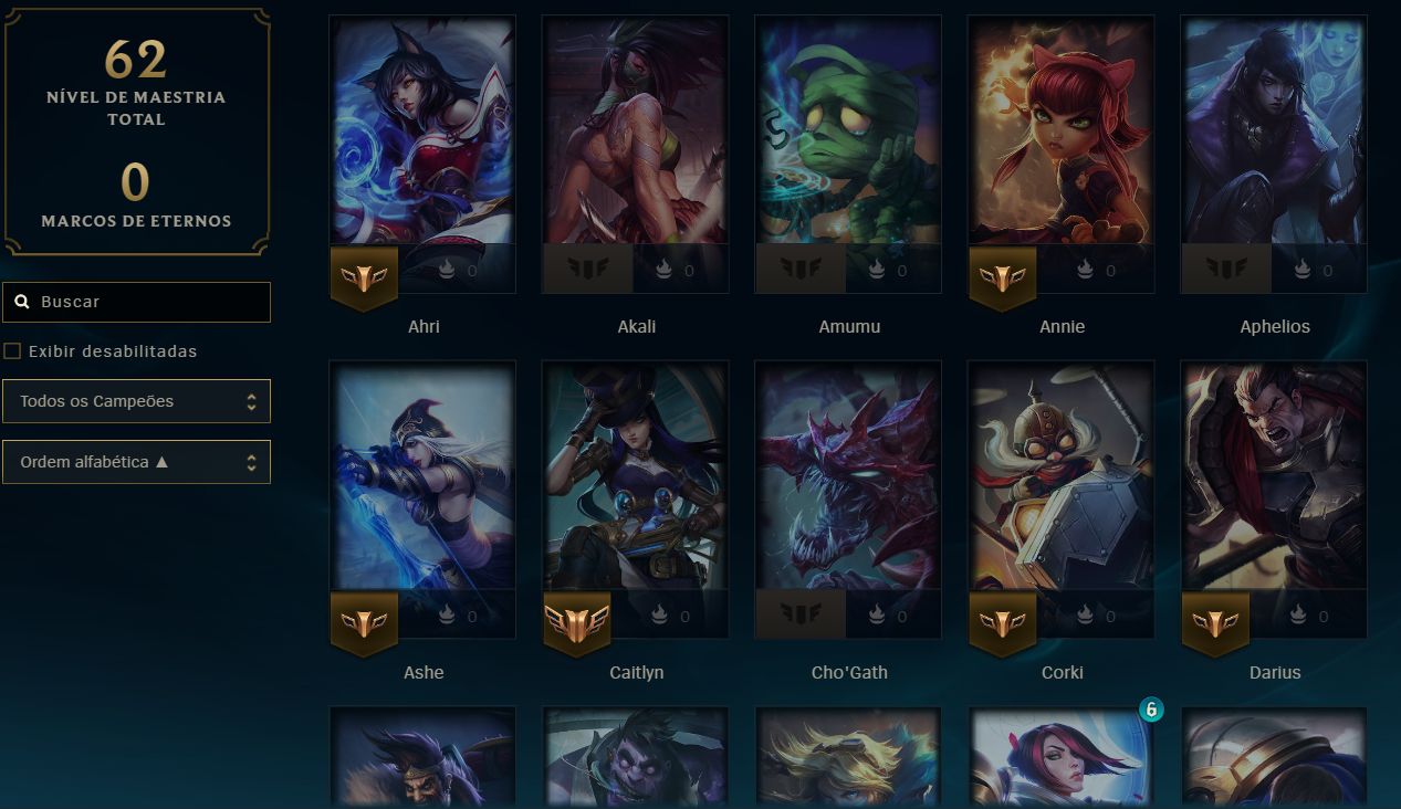 Conta Mestre soloQ - League of Legends
