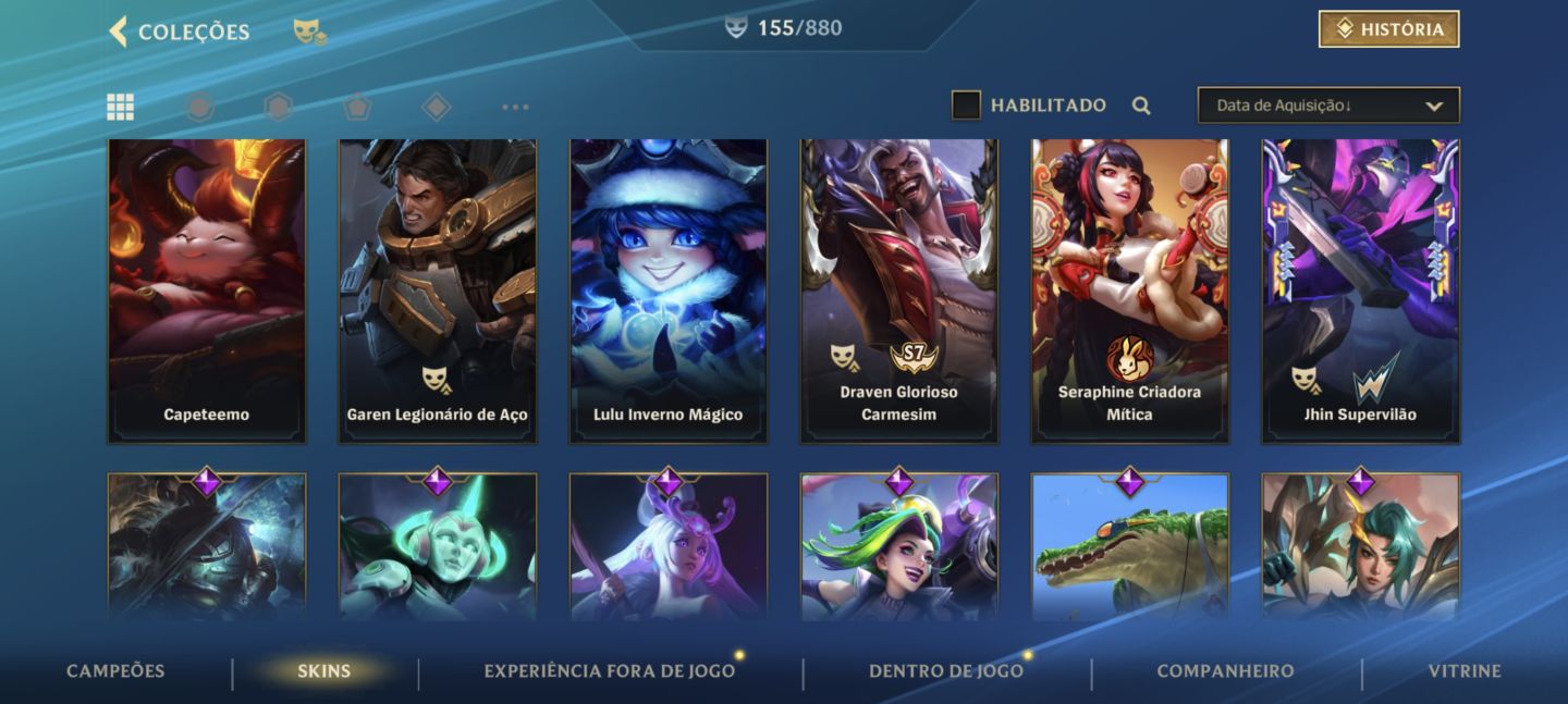 CONTA WILD RIFT | 155 SKINS | GRÃO-MESTRE 2X | NÍVEL 118