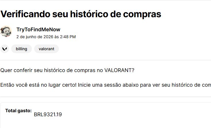Conta de valorant com todos as champions Radiante 3x e imortal 6x R$9350 GASTOS