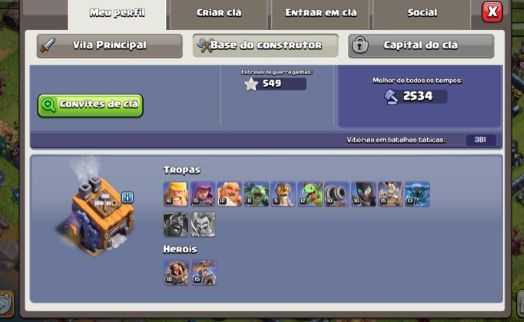 CONTA CLASH OF CLANS CV 14 | NÍVEL 156 | RAINHA 70 / REI 68 / GUARDIÃO 43