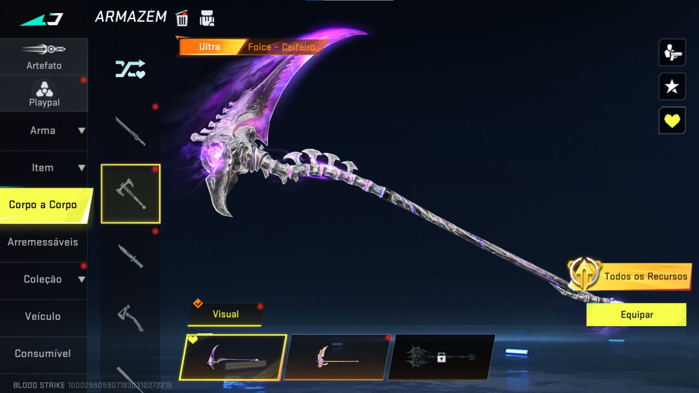 CONTA BLOOD STRIKE COM EVO, SKINS DESEJADAS E ETC