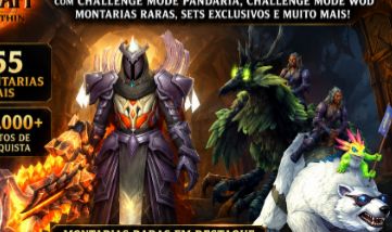 Conta WoW Retail com Challenge mod pandaria, Challenge mod WoD, Mounts raras