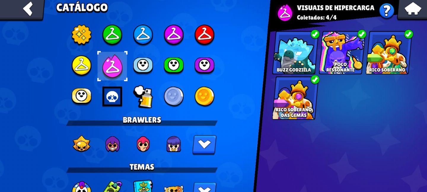 Conta de brawl stars criada em 2020 com 66k de Troféu e com todos os brawl.