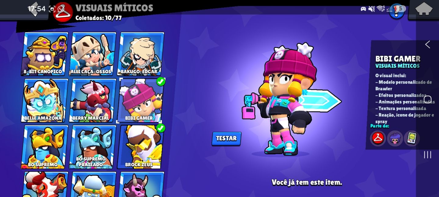 CONTA BRAWL STARS OG 2020. COLT PISTOLEIRO SHELLY CLÁSSICA. BELLE VILÃ E ETC