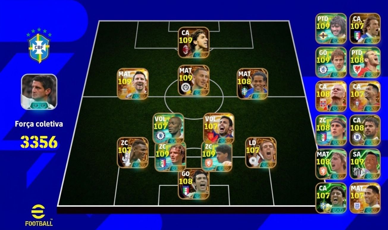 PES/EFOOTBALL 3356 FORÇA | 8.900 COINS | 1700+ EPICS | 89M GP | CONTA TOP ELITE