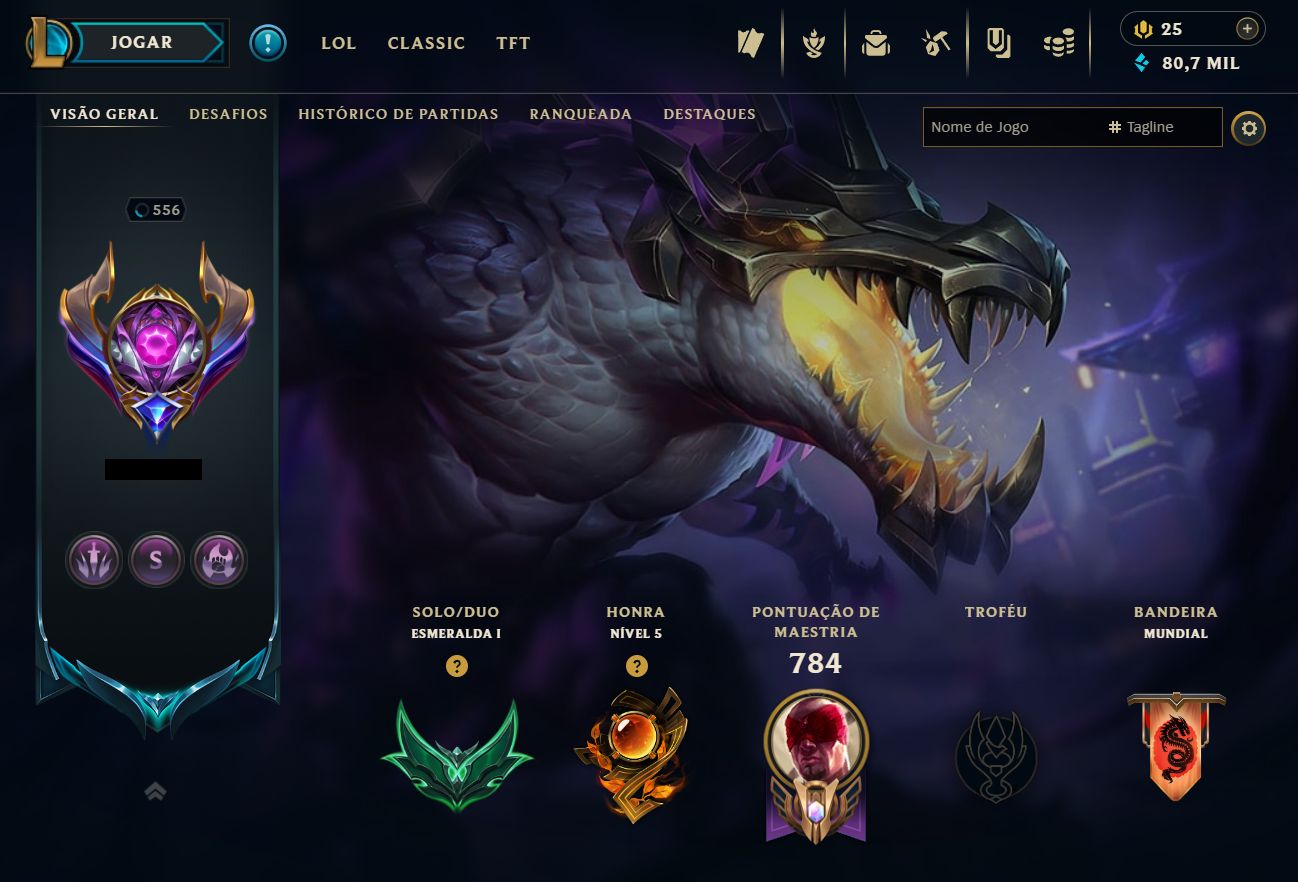 CONTA LOL 481 SKINS | LVL 556 | EX MESTRE | ÍCONES RAROS