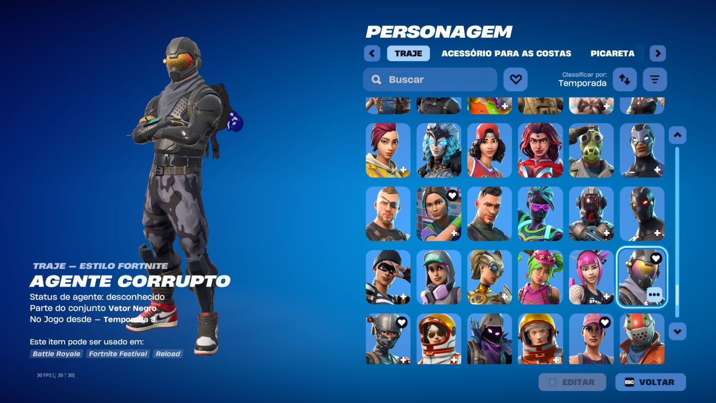 CONTA FORTNITE 400+ SKINS COM JOHN WICK PACK FUNDADOR STW MAKO OMEGA FULL ETC...