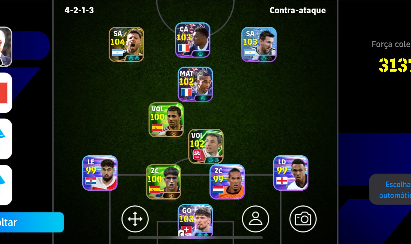 CONTA EFOOTBALL: Time com Aguero blitz + Pack França + Jogadores 100+