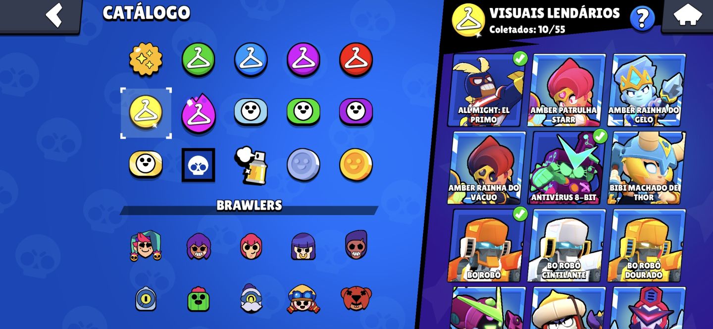 CONTA BRAWL STARS 2018 RARA SHELLY ESTELAR + FAMA LUNAR II