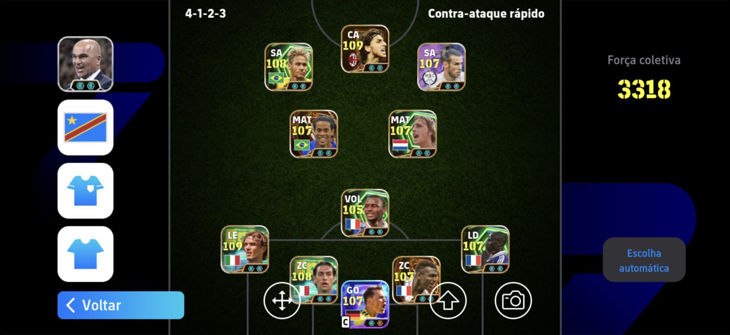 Conta Efootball 27 - meta das metas pra ir logo , +3310 força ! RONALDINHO BIG +