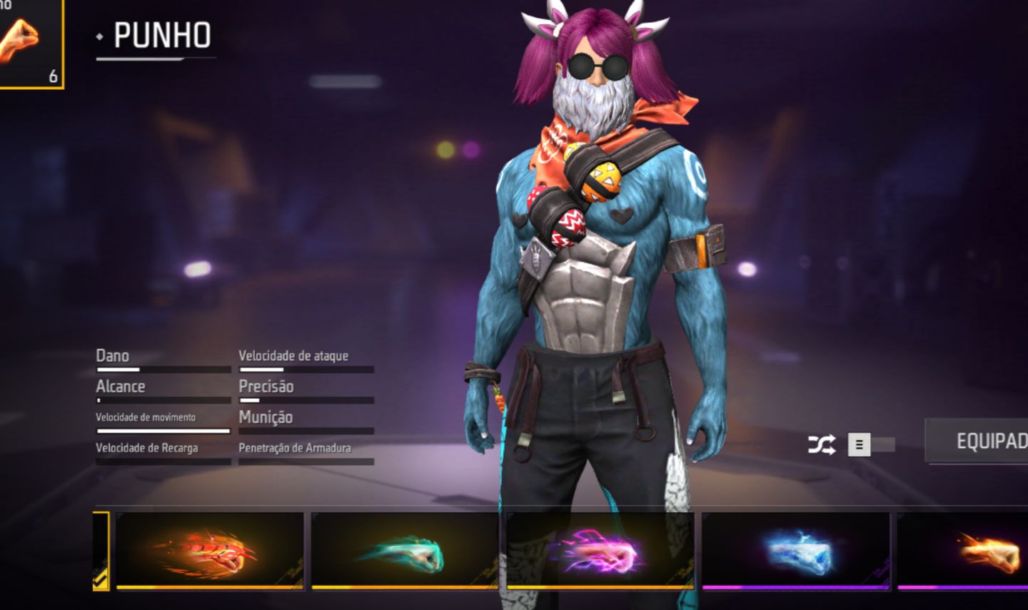 Conta free fire com ragnarok e skin do mandela