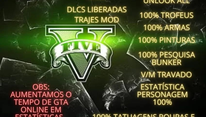 Up GTA V ONLINE Unlock All + Nível + Trajes GTA V PC !!!