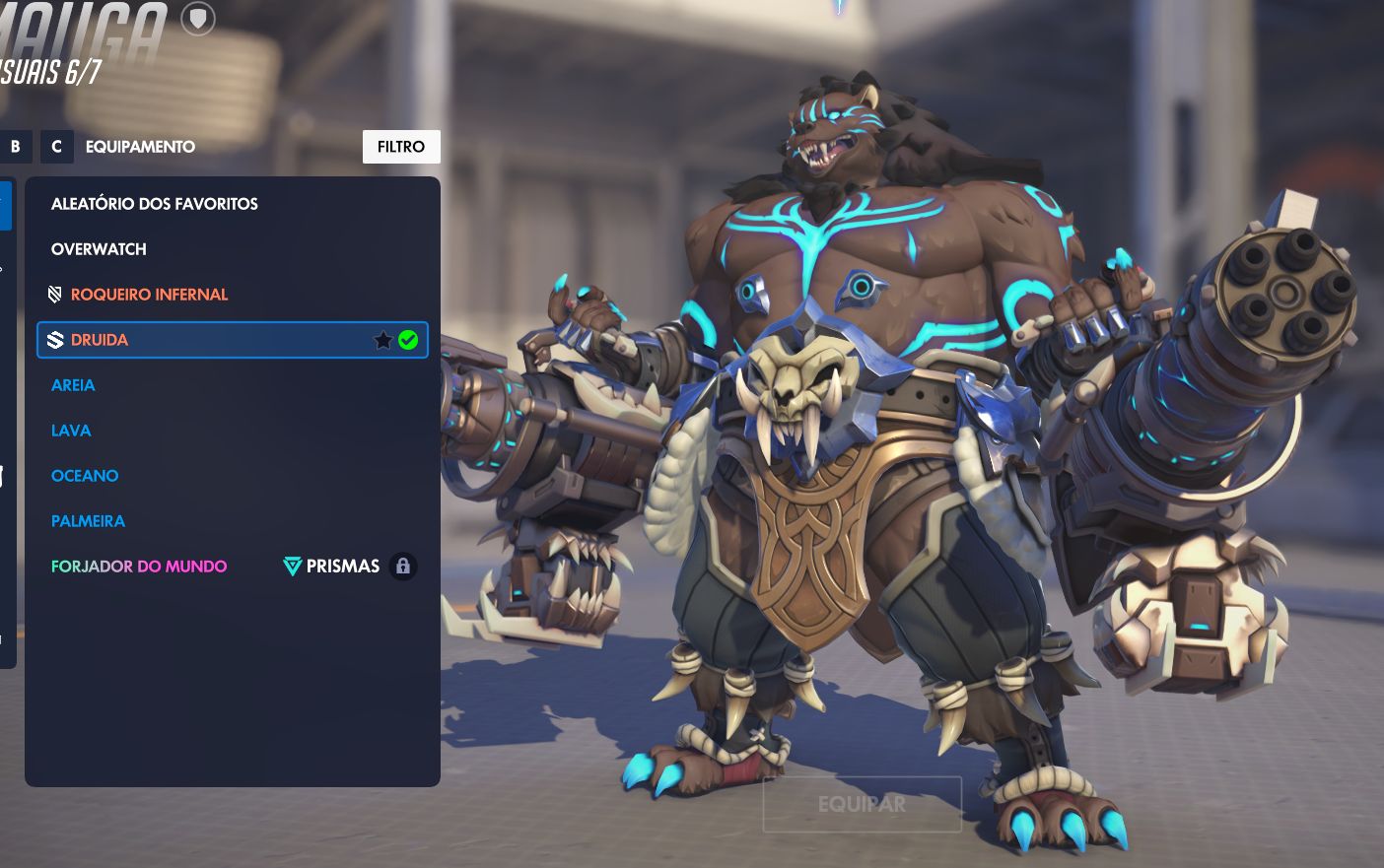 Conta Overwacht várias Skins Míticas de personagens e armas!