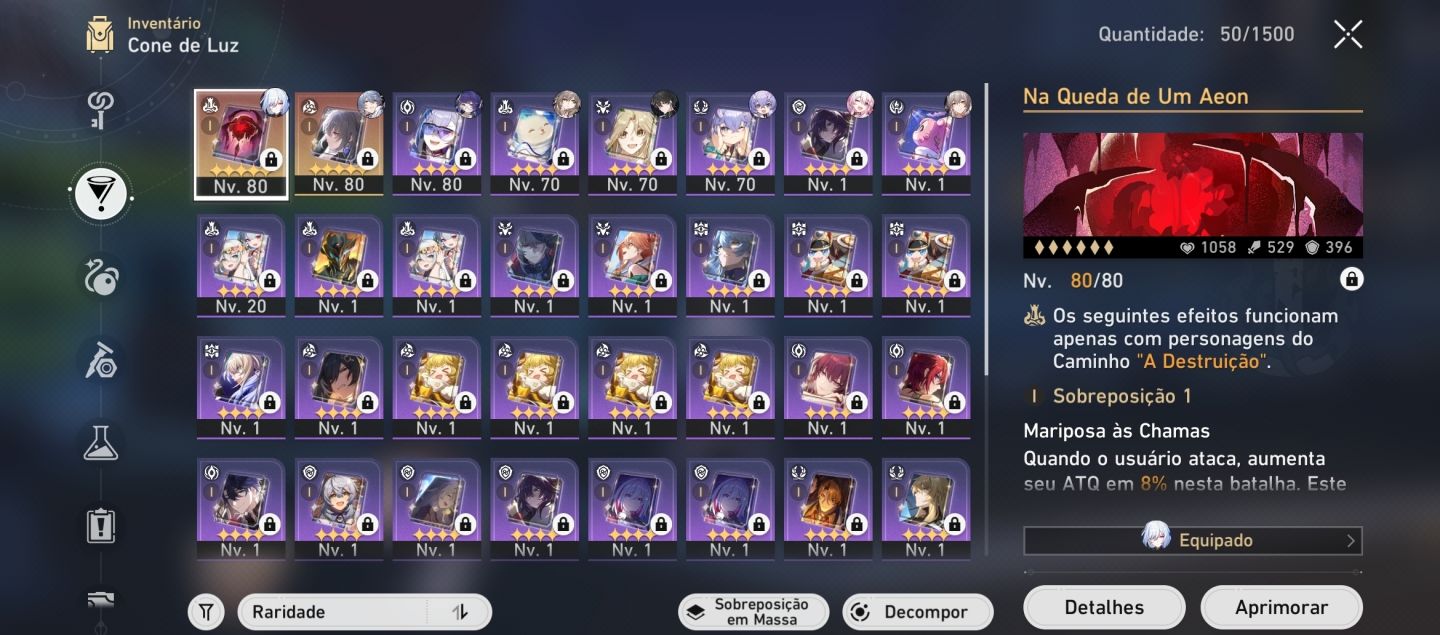 Conta honkai 260 giros