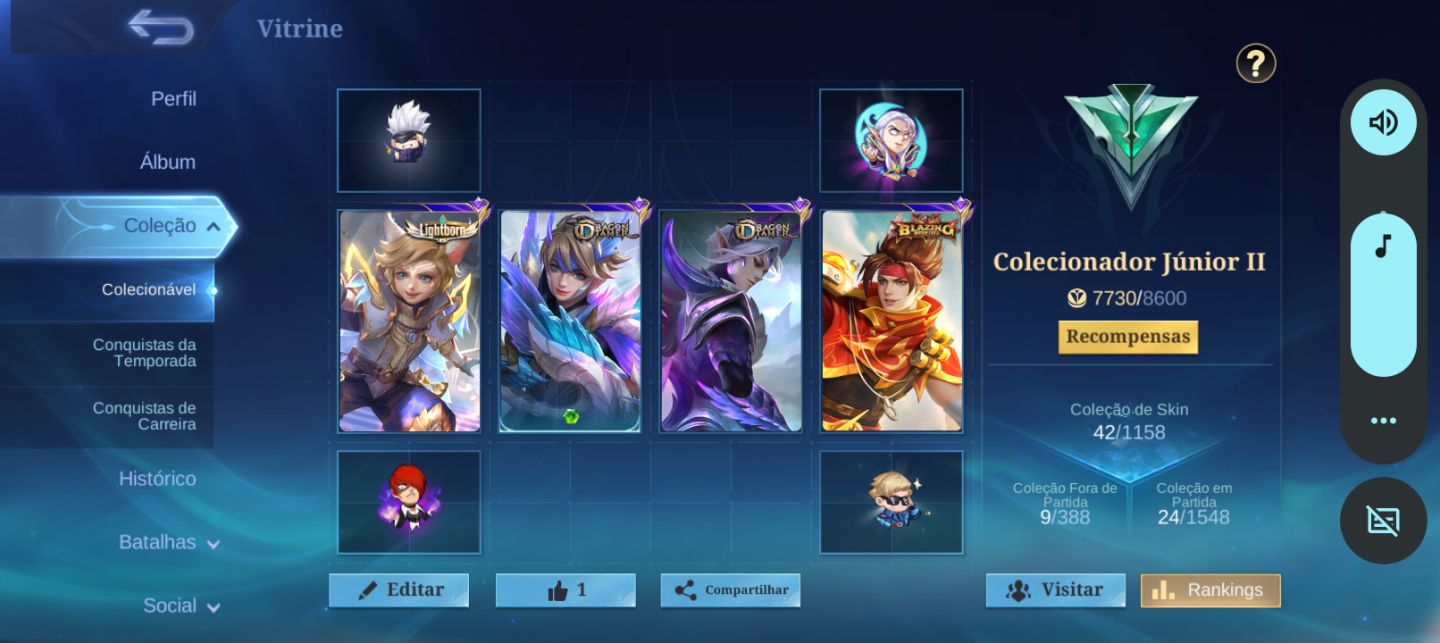 CONTA MLBB SMURF - LIGHTBORN + 2x DRAGON TAMER + BLAZING WEST | FULL ACESSO