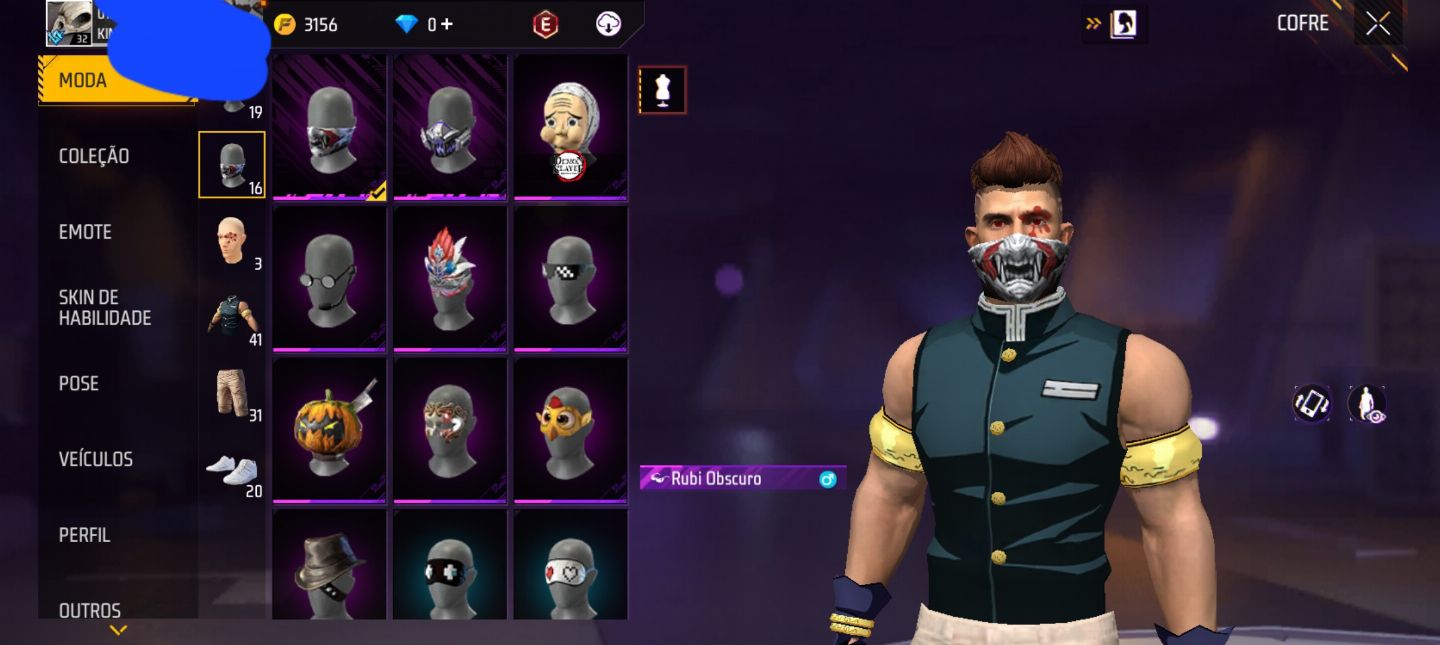 Conta de ff com 6 anos de idade e cabelo angelical