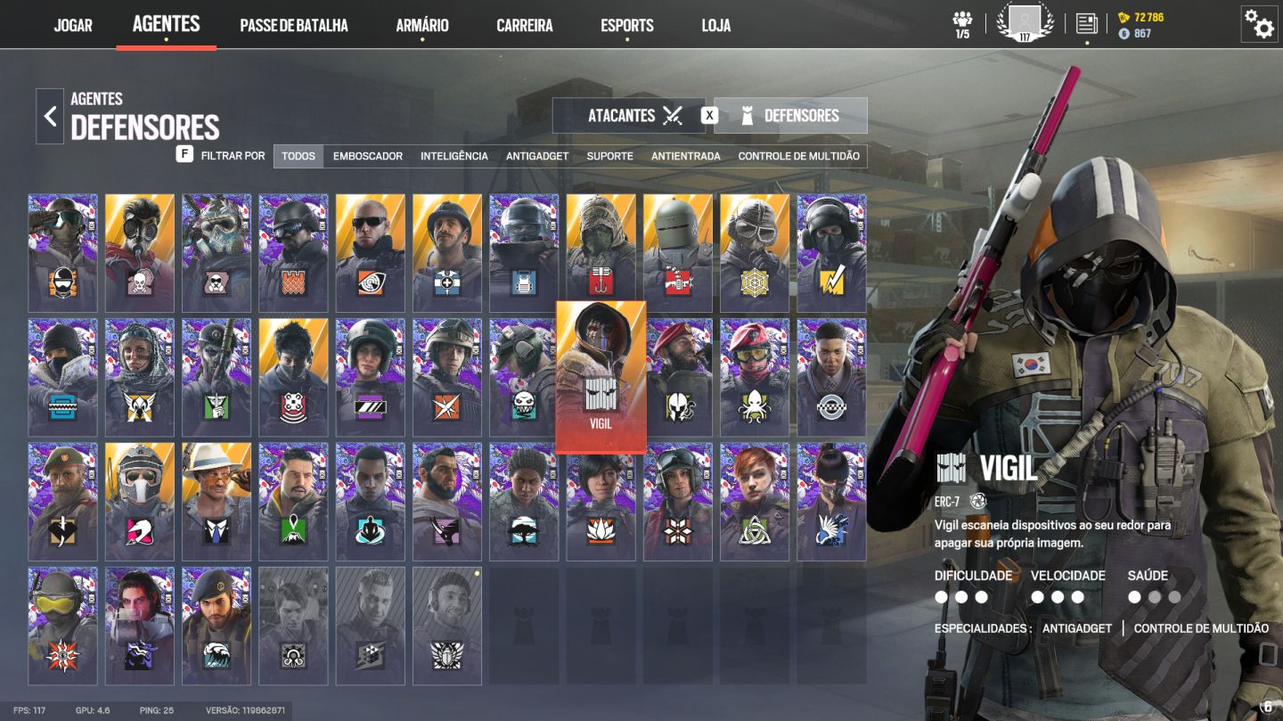 Conta R6 - 20+ Elites, Signature Six 2020, six'19, e muito mais