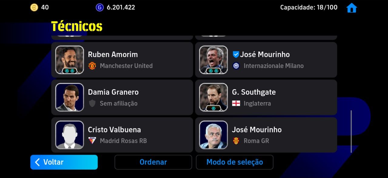 Conta antiga com vários jogadores roubados