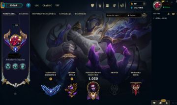 Conta Rara 2012 com 397 skins Peak elo Mestre Full acess