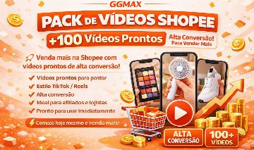 PACK DE VÍDEOS SHOPEE +100 Vídeos Prontos (promoção 10 primeiras pessoas)