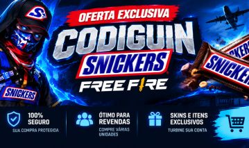 CODIGUIN SNICKERS FREE FIRE ENVIO RÁPIDO