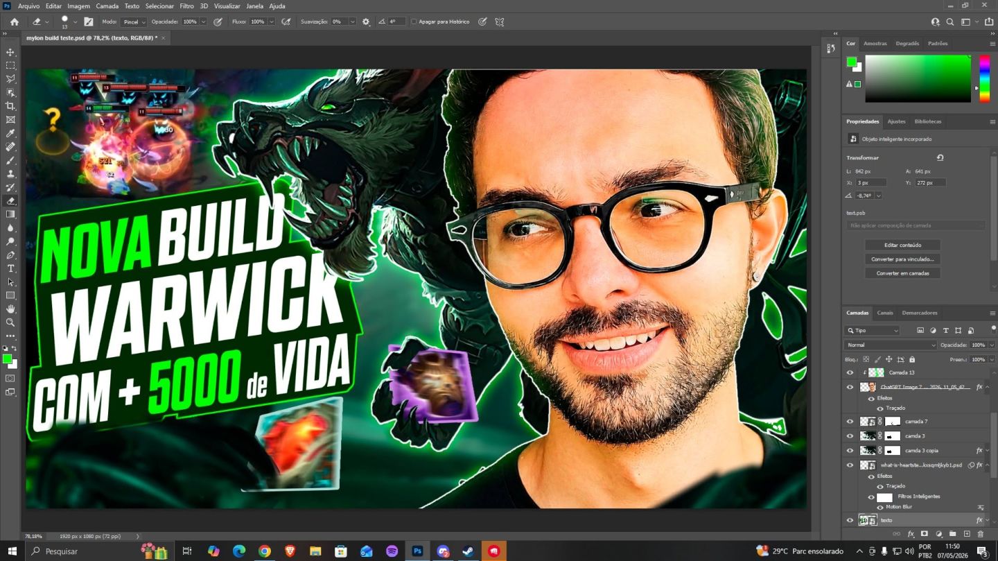 DESIGNER PROFISSIONAL ! (THUMBNAIL, BANNERS, OVERLAYERS..)