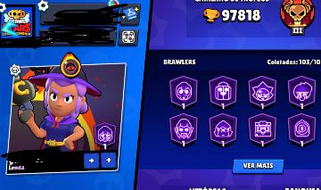 CONTA BRAWL STARS FULL ENDGAME 97.8K TROFÉUS| 103/103 BRAWLERS | PRESTÍGIO 84