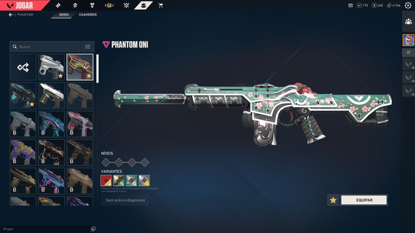 Conta valorant com varias skins lvl 192 (conta rara + skins raras) [900+ gastos]
