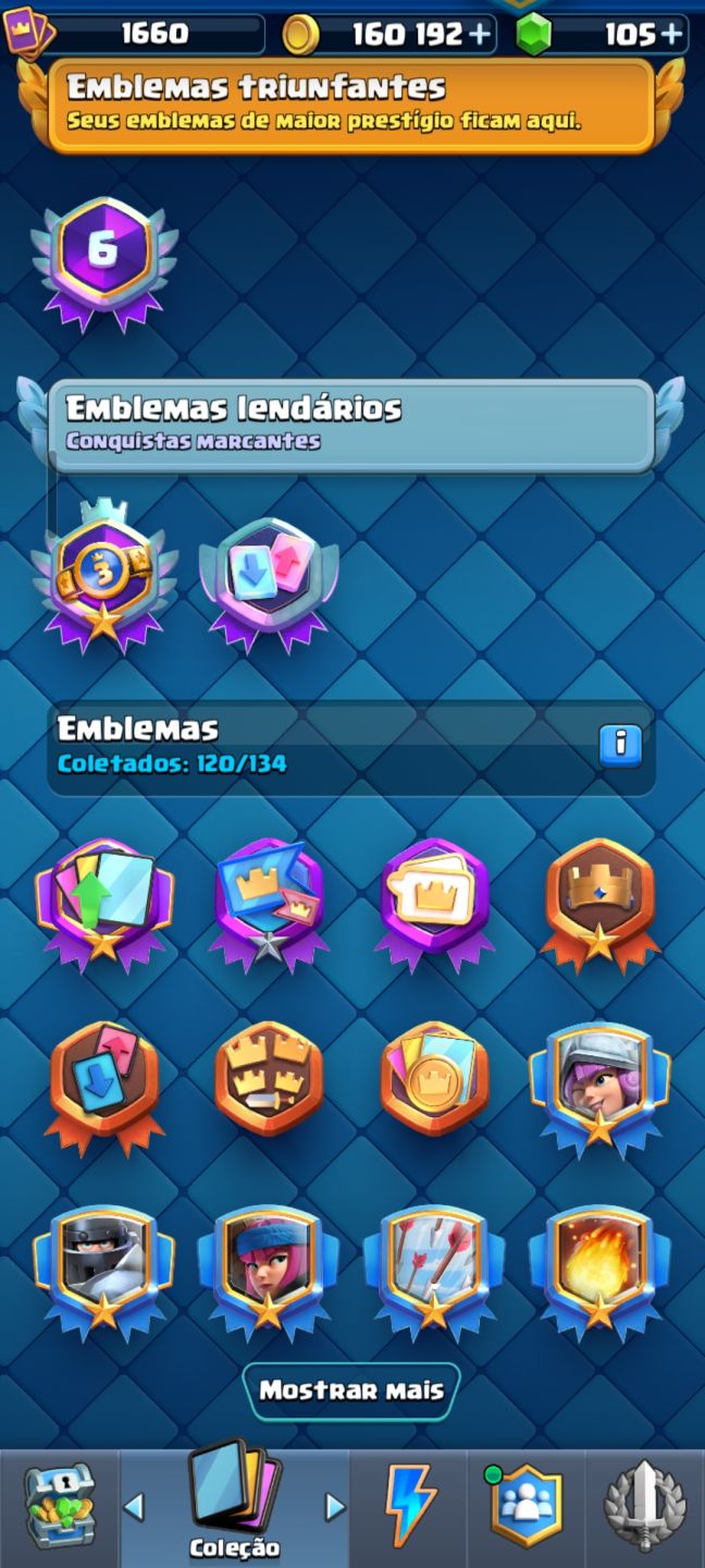 Conta Clash royale de 6 anos, com varias tropas, emotes etc
