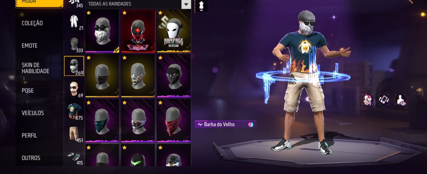 Conta Free Fire muito rara e muito gemada, valores aceitáveis negociável!!