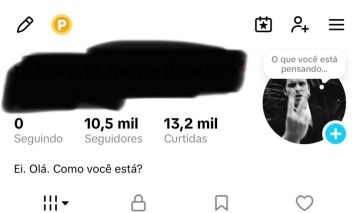 Conta de TikTok 10,5k de seguidores com live