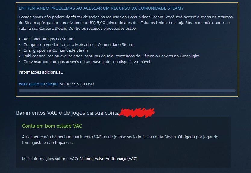 CS2 com Medalha 5 anos SEM PRIME