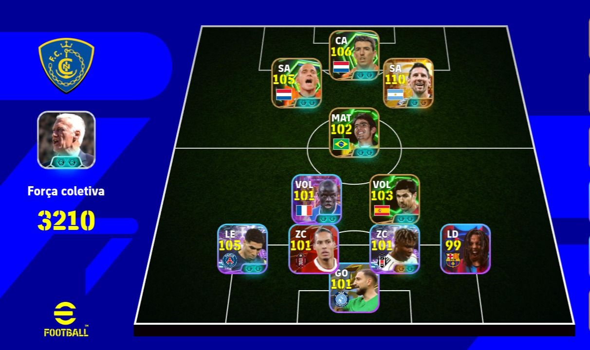 CONTA DE EFOOTBALL APELONA,COM MESSI 110