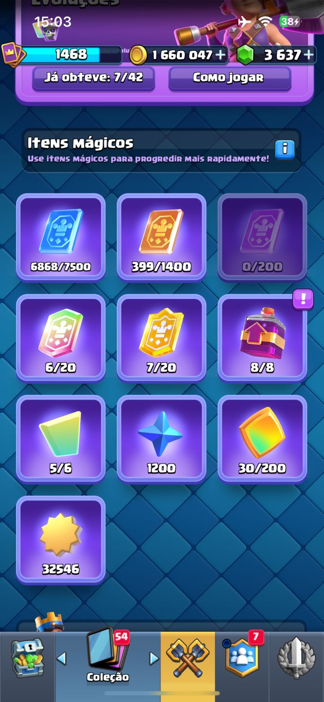 Conta de clash royale, 5 anos, arena 28, todas as cartas e algumas e evoluções.