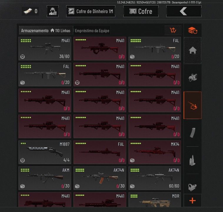 CONTA ARENA BREAKOUT - DOCUMENTO SECRETO (5.5M+) + 3 REDS + 10M ARMAZÉM!