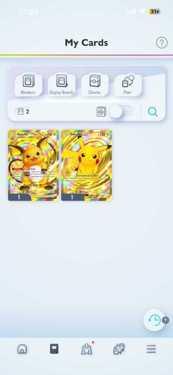 Level 60 | +14.000 cartas | Pika + Raichu Crown | 27 immersives | 45 shiny lv2